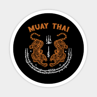 Muay Thai Kickboxing Thailand Sak Yant Tattoo T-Shirt Magnet